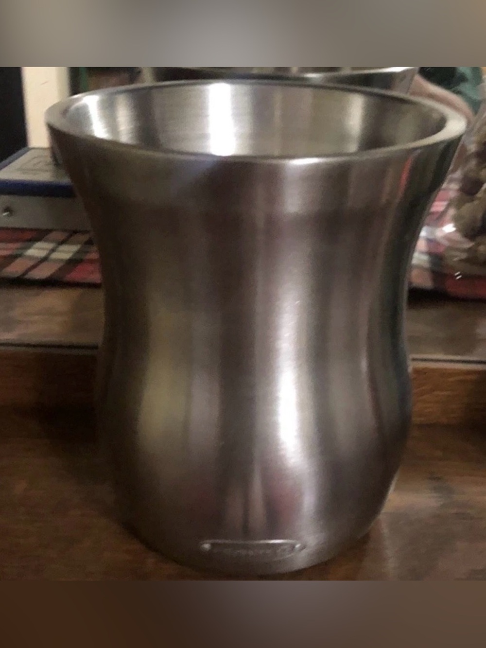 CALPHALON Ice Bucket / Wine Chiller/Utensil Holder 7.25" Brushed Stainless Steel